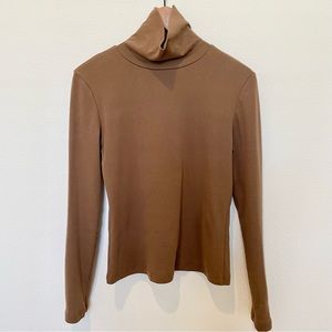 High Neck Long Sleeves Basic T Shirt S